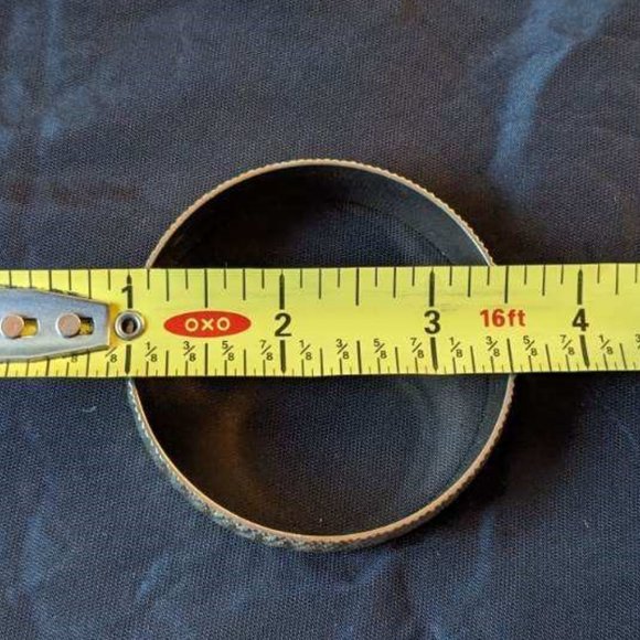 Mod Gold-tone Cut-Brass Bangle Bracelet Substantial Elegant Vintage Atomic Age - Picture 7 of 16